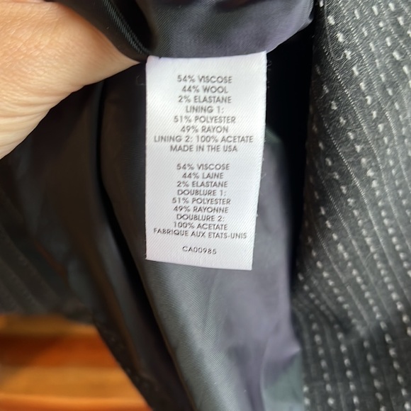 Nanette Lepore Gray Pin Stripe Single Button Blazer Jacket  10 - Picture 7 of 12